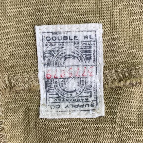 RRL by RALPH LAUREN Size L Brown Khaki Camo Cotton Henley Long Sleeve Shirt - Picture 5 of 5